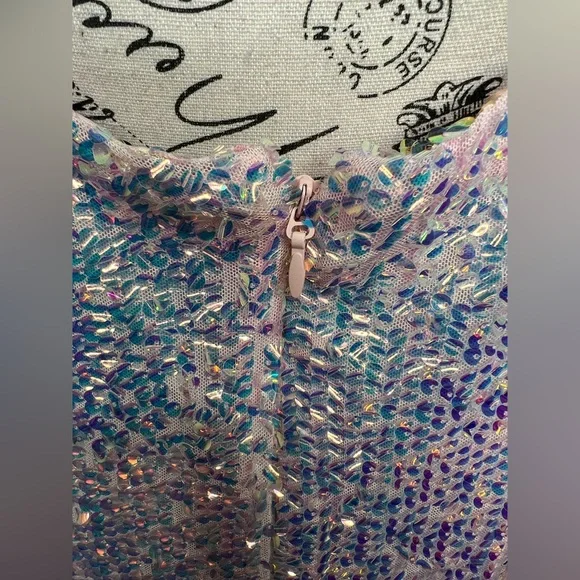 Fashion Nova Keep Your Shine Blush Pink Sequin Lined Dress - Picture 6 of 10